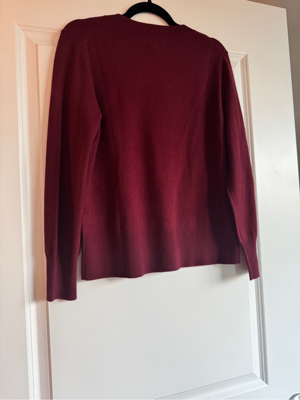 NWT! J. CREW Cashmere classic-fit crewneck sweater inky burgundy size small - Picture 8 of 12